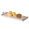 Vintiquewise Decorative Natural Wooden Rectangular Tray Serving Board with Brown Leather Handles QI004385 - alternate 1